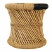 Set of stools Alexandra House Living Black Natural Bamboo Rope 38 x 38 x 38 cm 2 Pieces