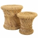 Jogo de banquetas Alexandra House Living Natural Bambu Corda 38 x 38 x 38 cm 2 Peças