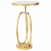 Mesa de apoio Alexandra House Living Ouro Vidro Madeira MDF 35 x 61 x 35 cm