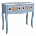 Hall Table with Drawers Alexandra House Living Blue Rattan Fir wood MDF Wood 33 x 77 x 90 cm