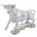 Decoratieve figuren Alexandra House Living Zilver Polyresin Stier 17 x 32 x 43 cm