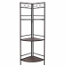 Corner Shelves Alexandra House Living Black Golden Metal MDF Wood 36 x 126 x 50 cm