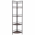 Kutna Polica Alexandra House Living Crna zlatan Metal Drvo MDF 36 x 165 x 50 cm