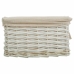 Panier à linge Alexandra House Living Blanc osier Bois de saule 3 Pièces