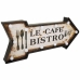 Seinaplaat Alexandra House Living Le Cafe Bistro Valge Raud 27 x 5 x 65 cm Valgustus