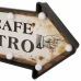 Plaque Murale Alexandra House Living Le Cafe Bistro Blanc Fer 27 x 5 x 65 cm Illumination