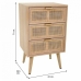 Comodino Alexandra House Living Naturale 71 x 36 x 42 cm