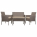 Conjunto de Mesa com 2 Poltronas Alexandra House Living Cinzento 4 Peças