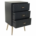 Mesa de Cabeceira Alexandra House Living Dourado Cinzento escuro 35 x 76 x 44 cm