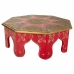 Table Basse Alexandra House Living Blanc Rouge Laiton Bois MDF 40 x 15 x 40 cm