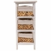 Comodino Alexandra House Living Bianco 25 x 57 x 25 cm