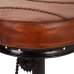 Stool Alexandra House Living Black Dark brown Leather Iron 41 x 80 x 41 cm Pedals