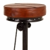 Stool Alexandra House Living Black Dark brown Leather Iron 41 x 80 x 41 cm Pedals