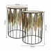 Set of 2 tables Alexandra House Living Golden Iron 47 x 72 x 47 cm