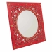 Wall mirror Alexandra House Living Red 1 x 84 x 84 cm Rectangular