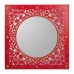 Espejo de pared Alexandra House Living Rojo 1 x 84 x 84 cm Rectangular