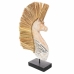 Figura Decorativa Alexandra House Living Preto Natural Madeira Vidro Algas marinhas Cavalo 52 x 10 x 30 cm