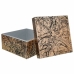 Cutie Decorativă Alexandra House Living Negru Auriu* Ceramică Lemn MDF 25 x 15 x 25 cm