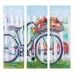 Картина Alexandra House Living Bike Дебел мъхест вълнен плат Cмърч 90 x 3 x 30 cm