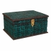 Casetă de Bijuterii Alexandra House Living Turquoise Tablou Lemn de mango rășină sintetică Lemn MDF 19 x 11 x 25 cm