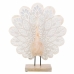 Figura Decorativa Alexandra House Living Natural Vidro Madeira MDF Pavão 53 x 12 x 46 cm