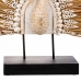 Figura Decorativa Alexandra House Living Negro Natural Madera Hierro Algas marinas Pavo real 53 x 12 x 64 cm