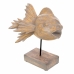 Deko-Figur Alexandra House Living Grau Dunkelbraun Holz Eisen Fisch 31 x 24 x 30 cm