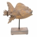 Decorative Figure Alexandra House Living Grey Dark brown Wood Iron Fish 31 x 24 x 30 cm