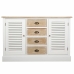 Credenza Alexandra House Living Bianco Legno di paulownia Legno MDF 40 x 80 x 124 cm