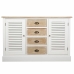 Credenza Alexandra House Living Bianco Legno di paulownia Legno MDF 40 x 80 x 124 cm