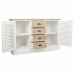 Credenza Alexandra House Living Bianco Legno di paulownia Legno MDF 40 x 80 x 124 cm