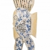 Figura Decorativa Alexandra House Living Azul Blanco Madera Vidrio Pez 148 x 10 x 23 cm