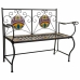 Bench Alexandra House Living Black Iron Tile 50 x 88 x 110 cm