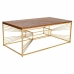 Masa de Cafea Alexandra House Living Aur Natural Fier Lemn de brad Lemn MDF 70 x 50 x 130 cm