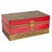 Boîte à bijoux Alexandra House Living Rouge Laiton Bois de manguier Bois MDF 11 x 9 x 20 cm