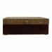 Doos-Juwelenkistje Alexandra House Living Donkerbruin Blik Mangohout Hout MDF 20 x 7 x 20 cm