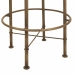 Stool Alexandra House Living Brown Leather Brass Iron 41 x 82 x 41 cm