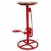 Tabouret Alexandra House Living Rouge Bois Fer 40 x 73 x 40 cm Pédales