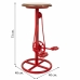 Tabouret Alexandra House Living Rouge Bois Fer 40 x 73 x 40 cm Pédales