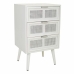 Comodino Alexandra House Living Bianco 36 x 71 x 42 cm