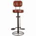 Stool Alexandra House Living Brown Black Leather Iron 41 x 117 x 41 cm Pedals