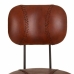 Stool Alexandra House Living Brown Black Leather Iron 41 x 117 x 41 cm Pedals