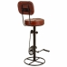 Stool Alexandra House Living Brown Black Leather Iron 41 x 117 x 41 cm Pedals