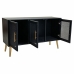 Credenza Alexandra House Living Nero Dorato Legno MDF