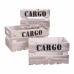 Caixas de arrumação Alexandra House Living CARGO Branco Madeira de abeto 24 x 19 x 38 cm 33 x 20 x 18 cm 28 x 15,5 x 17 cm 3 Peç