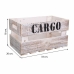 Oppbevaringsbokser Alexandra House Living CARGO Hvit Grantre 24 x 19 x 38 cm 33 x 20 x 18 cm 28 x 15,5 x 17 cm 3 Deler