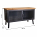 Meuble d'Appoint Alexandra House Living Marron Noir Gris verre Fer Bois d'épicéa 42 x 55 x 94 cm