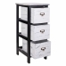 Chest of drawers Alexandra House Living White Black Paolownia wood 32 x 63 x 26 cm