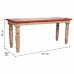 Banqueta Alexandra House Living Madeira de mangueira Madeira MDF 35 x 43 x 101 cm