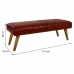 Banqueta Alexandra House Living Couro Madeira de mangueira 53 x 38 x 115 cm